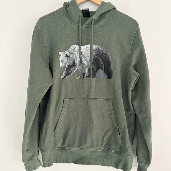 The North Face Bear Pullover Sweatshirt Hooded Track Jacket - Medium - Picture 3 of 6